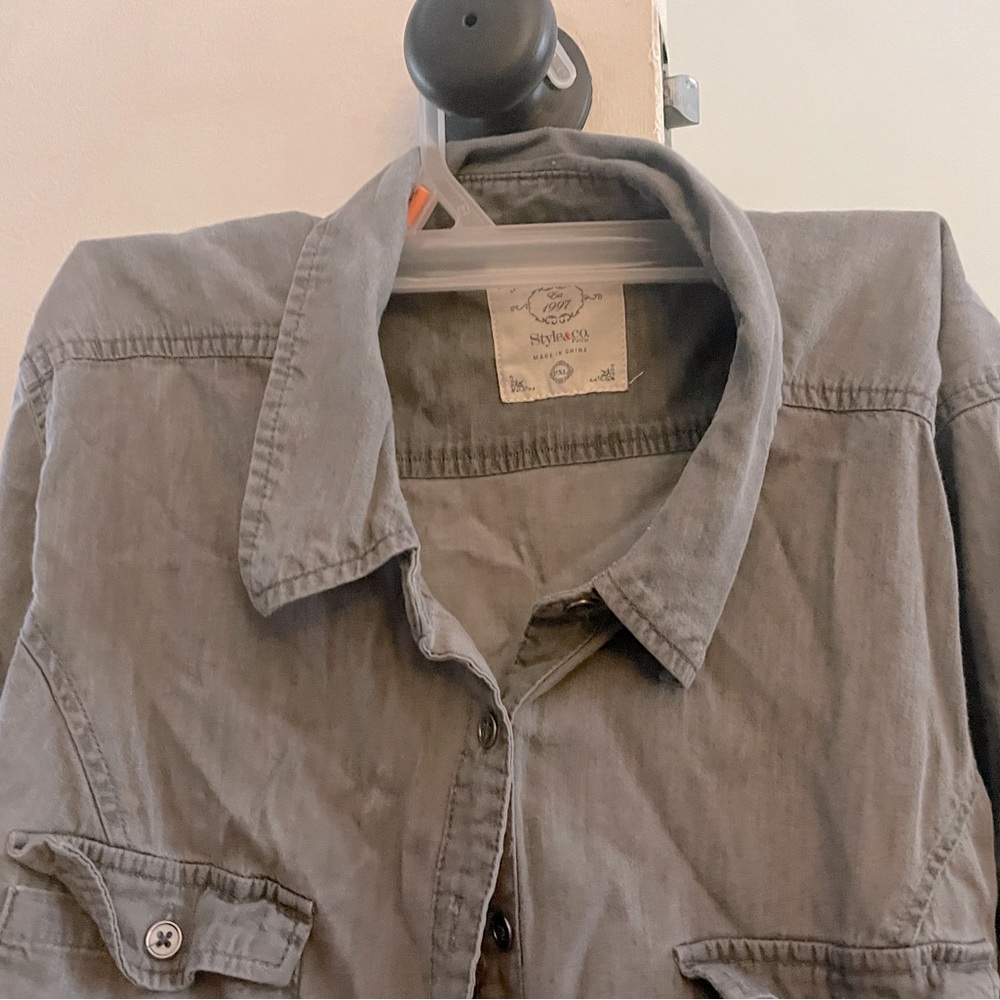 Denim gray shirt
